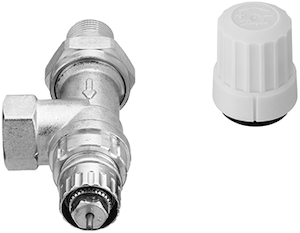 Danfoss RA-UR Vanne thermo. direction flux inversée Axial spécialUK DN10 Rp 3/8”