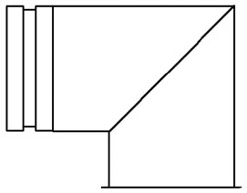 BMK Coude de coffrage 90° 80 mm