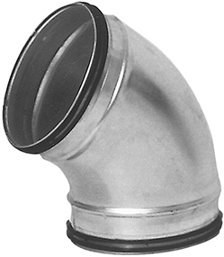 Lindab Safe Coude 60° avec joint 80 mm