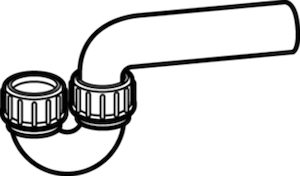 Geberit Siphon, vertical/horizontal 48/56 mm