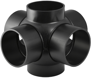 Geberit Embranchement multiple 4 parties 90° 75/75 mm