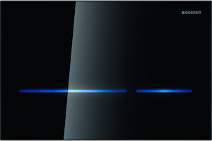 Geberit Sigma80 Plaque de déclenchement électronique Verre noir