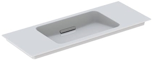 Geberit ONE Meuble lavabo blanc 105 cm Chrome brossé